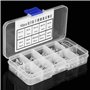 AYKANING Rivets Aveugles,Rivets 160pcs M2 M5 à tête ronde moletée tige pleine Rivets en acier inoxydable Assortiment Set Rivets 
