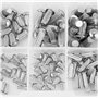 AYKANING Rivets Aveugles,Rivets 160pcs M2 M5 à tête ronde moletée tige pleine Rivets en acier inoxydable Assortiment Set Rivets 