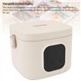 Boîte à lunch Bento, boîte à goûter, boîte à lunch électrique rechargeable 800 ml, chauffe-plats portable et boîte à lunch chauf