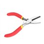 Pince, mini pince à bec effilé sans dents en acier chromé de 5 pouces avec manche en plastique, légère, for divers câbles, aspec
