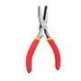 Pince, mini pince à bec effilé sans dents en acier chromé de 5 pouces avec manche en plastique, légère, for divers câbles, aspec