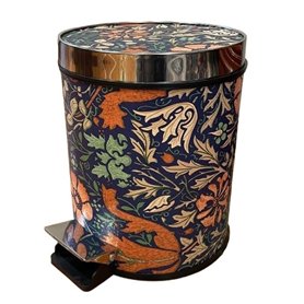 JUNCHENG1008 Poubelle de Salle de Bain Poubelle Vintage en Cuir d'orchidée avec Couvercle