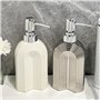 Distributeur de Savon Bouteille distributrice de savon en céramique de luxe avec pompe argentée, flacon poussoir, lotion for le 