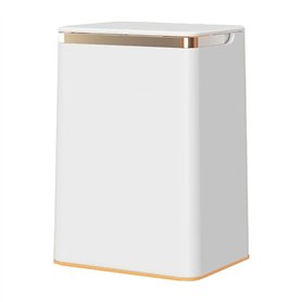 Poubelle de salle de bain Poubelle rectangulaire avec couvercle à pression et roulettes
