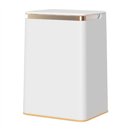 Poubelle de salle de bain Poubelle rectangulaire avec couvercle à pression et roulettes