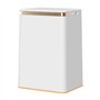 Poubelle de salle de bain Poubelle rectangulaire avec couvercle à pression et roulettes