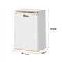Poubelle de salle de bain Poubelle rectangulaire avec couvercle à pression et roulettes, poubelle moderne surélevée en plastique