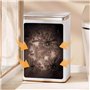 Poubelle de salle de bain Poubelle rectangulaire avec couvercle à pression et roulettes, poubelle moderne surélevée en plastique