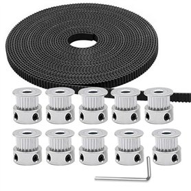 Lfang-Poulies de synchronisation Gt2 Poulie de courroie de synchronisation 10pcs 5mm 20 Dents Timing Poulie Timing Roue et GT2 5