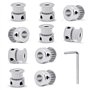 Lfang-Poulies de synchronisation Gt2 Poulie de courroie de synchronisation 10pcs 5mm 20 Dents Timing Poulie Timing Roue et GT2 5