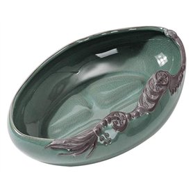 KUKUUU Pot de fleurs personnalité vert vase en céramique simple pot de fleurs intérieur ou extérieur accessoires en céramique po