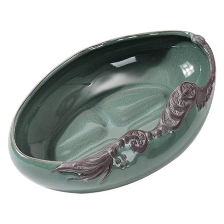 KUKUUU Pot de fleurs personnalité vert vase en céramique simple pot de fleurs intérieur ou extérieur accessoires en céramique po