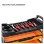 CYairong-22 Boîte à Outils Chariot de Service Pliable, Chariot à Outils Roulant Robuste à 4 étagères, Chariot à Outils Amovible 