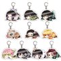 SUJEBRAN 10 Ghost Slayers Porte Clef Anime Figurine Accessoires Cos Jouet Ghost Slayers Keychain Cute Bag Pendentifs