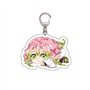 SUJEBRAN 10 Ghost Slayers Porte Clef Anime Figurine Accessoires Cos Jouet Ghost Slayers Keychain Cute Bag Pendentifs