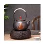 théière Poêle à poterie électrique for préparer du thé, poêle à thé domestique, petite boue de roche silencieuse, pot en cuivre 