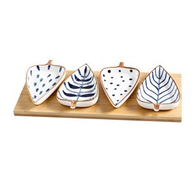 Zhaoj24-05 Épices Assiette à fruits et bonbons créative en forme de feuille