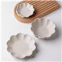 Épices Petite assiette en forme de pétale, trois ensembles d'assiettes à saveur de céramique domestique, assiette à tremper for 