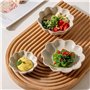 Épices Petite assiette en forme de pétale, trois ensembles d'assiettes à saveur de céramique domestique, assiette à tremper for 