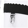 Xuyuehengqdd 1 paire de porte-jarretelles élastiques antidérapantes, avec clips de muselière en métal antidérapants, pour filles