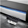 PrecisionGeek Jeu de Pointes et Patins d'enceinte diamètre 20 mm Pointes Coniques en Aluminium anodisé Noir Patins moletés sur L