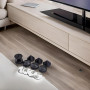 PrecisionGeek Jeu de Pointes et Patins d'enceinte diamètre 20 mm Pointes Coniques en Aluminium anodisé Noir Patins moletés sur L