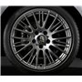 Biomar Labs Lot de 4 Cache-Moyeux Compatible avec BMW Centre de Roue 36136783536 pour Enjoliveurs Alliage Jantes Crâne Skull CB 