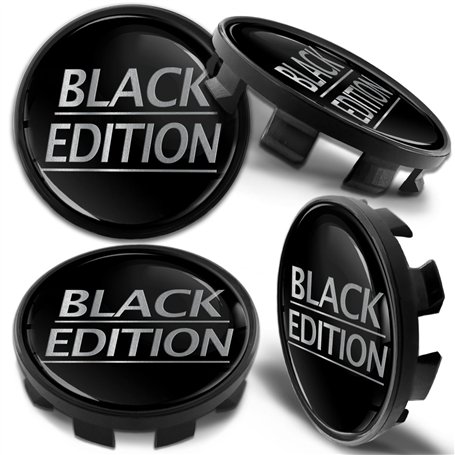 Biomar Labs Lot de 4 Cache-Moyeux Compatible avec BMW Centre de Roue 36136783536 pour Enjoliveurs Alliage Jantes Black Edition C
