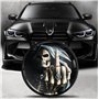 Biomar Labs Compatible avec BMW Emblème 51148132375 Plaque pour Avant Capot Arrière Coffre 82mm Crâne EO 25
