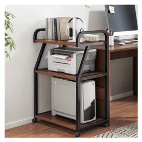 Support Imprimante pour Bureau Chariot d'imprimante roulant à 3 niveaux