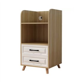 Support Imprimante pour Bureau Support d'imprimante à 4 niveaux avec 2 tiroirs de rangement coulissants