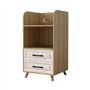 Support Imprimante pour Bureau Support d'imprimante à 4 niveaux avec 2 tiroirs de rangement coulissants