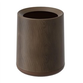 Poubelle Poubelle rétro en grain de bois sans couvercle