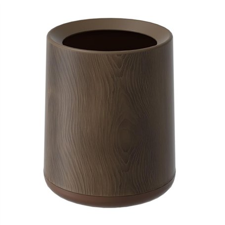 Poubelle Poubelle rétro en grain de bois sans couvercle