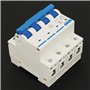 Disjoncteur miniature AC, DZ47‑63 C63 400V/63a Disjoncteur de courant à isolateur 4 pôles Disjoncteur à montage sur rail DIN Com