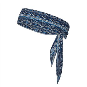 Bandeau bleu polynésien maori tribal imprimé tendance et confortable pour accessoires de vêtements d'entraînement élégants