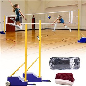 Poteaux de badminton/volley-ball pour jardin
