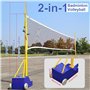 Poteaux de badminton/volley-ball pour jardin, support de volley-ball robuste avec filet, hauteur réglable de 1,5 à 2 m, pour int