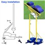 Poteaux de badminton/volley-ball pour jardin, support de volley-ball robuste avec filet, hauteur réglable de 1,5 à 2 m, pour int