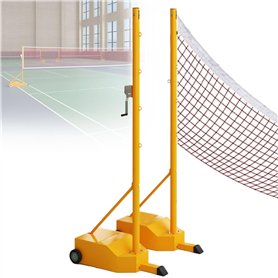 Poteaux de volley-ball pour jardin avec roulettes