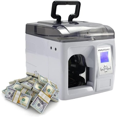Machine automatique de cerclage de billets de banque avec fonction de comptage et écran LCD
