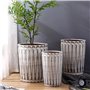 Pots de fleurs Pots de Plantes Ronds avec Dentelle Prismatique Vintage Pots de Fleurs Grand Cylindre en céramique Simple Grandes