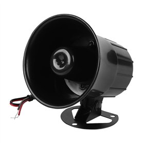 Sirène d'alarme 110dB DC 12V Fil klaxon d'alarme sirène Haut Parleur système antivol pour la sécurité extérieure