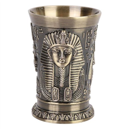 Calice Goblet - Vintage Metal Wine Cups Whisky Shot Glasses Gobelet Verres À Vin Egypte Vin Gobelet Ornements pour La Maison Ktv