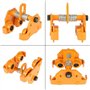Chariot à poussoir, outil de précision de poutre de poutre en acier inoxydable réglable de capacité de traction de 1 tonne jaune