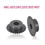 1 pièce 04C Pignon 45# acier 20T/24T/25T/30T/40T Dents Alésage en forme de D Cannelure Roue dentée avec