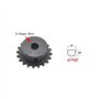 Pignon à rouleau denté, 1 pièce 04C Pignon 45# acier 20T/24T/25T/30T/40T Dents Alésage en forme de D Cannelure Roue dentée avec 