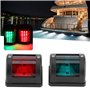 Akozon Feu de Signalisation de Navigation, Lumières D'ancre de Navigation de Yacht de Bateau Lampe Waterpoof IP66 à LED Verte Ro