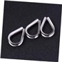 RVHAOODI Lot de 20 Cosses De Câble en Acier Inoxydable pour Gréement Industriel Marin Pinces De Câble en Acier Accessoires