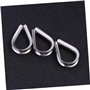 RVHAOODI Lot de 20 Cosses De Câble en Acier Inoxydable pour Gréement Industriel Marin Pinces De Câble en Acier Accessoires